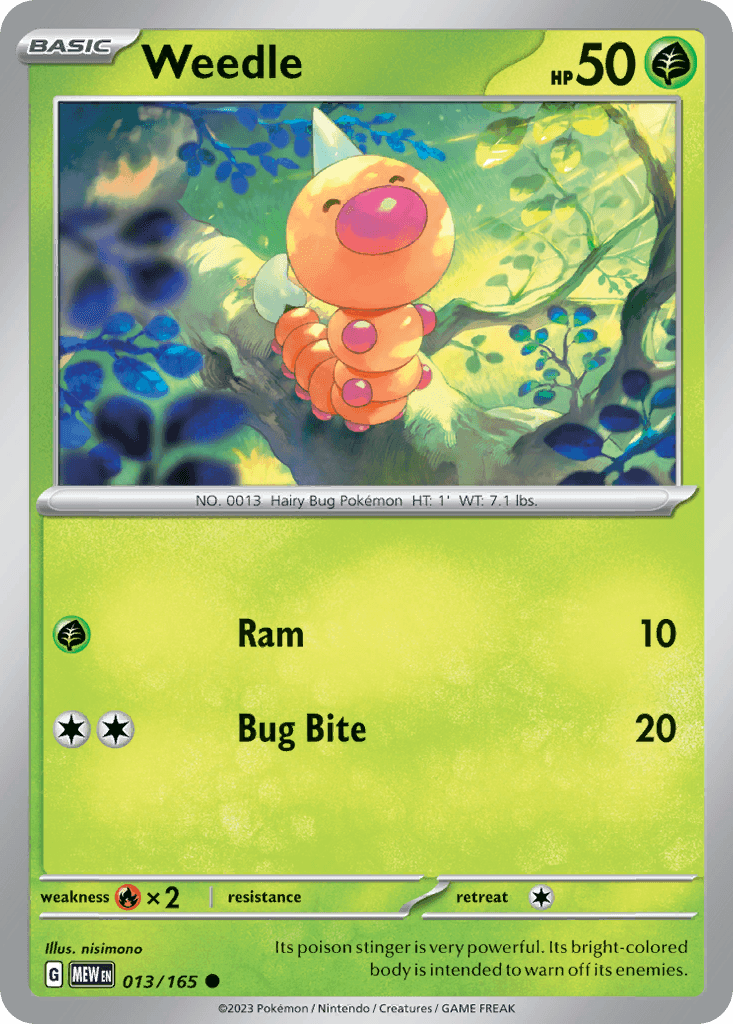 Weedle, 13/165, Standard