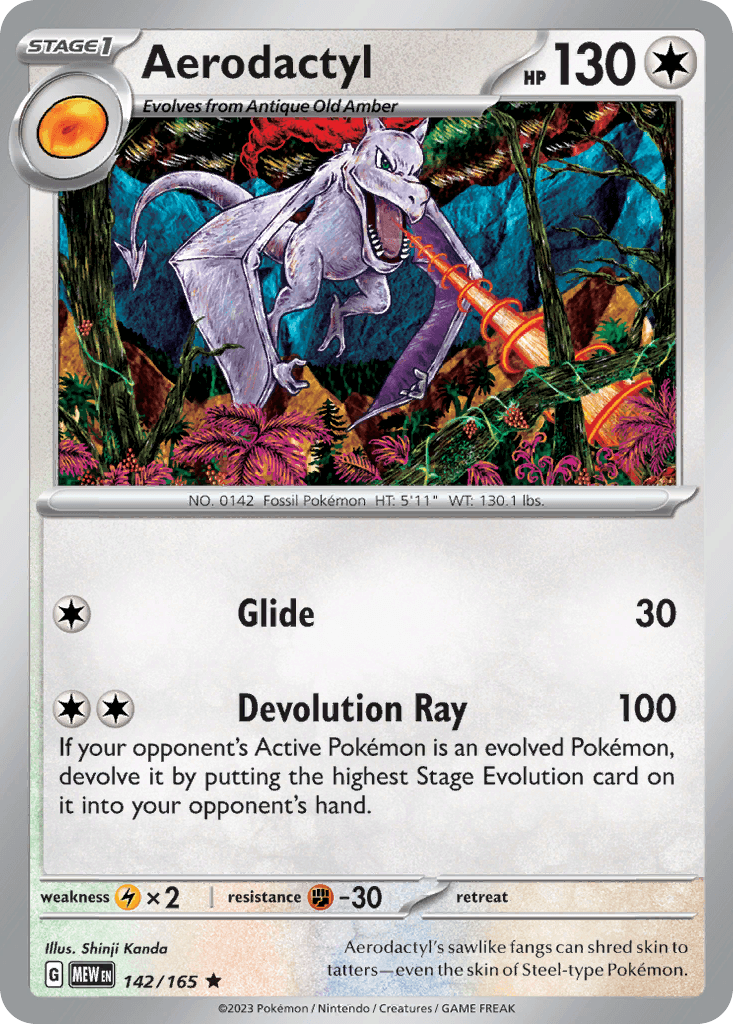 Aerodactyl, 142/165, Standard