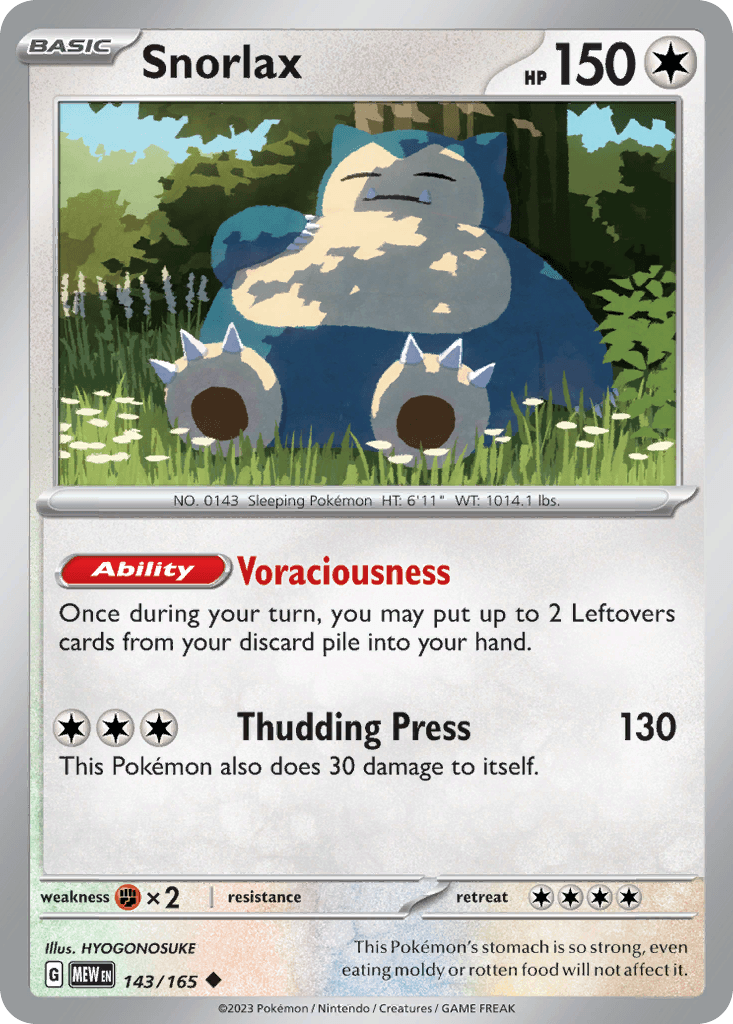 Snorlax, 143/165, Standard