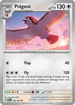 Pidgeot, 18/165, Standard