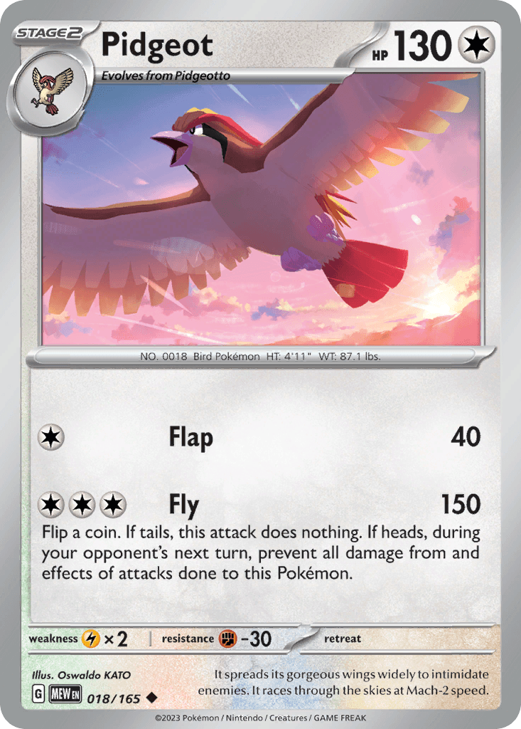 Pidgeot, 18/165, Standard