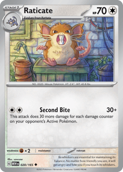 Raticate, 20/165, Standard