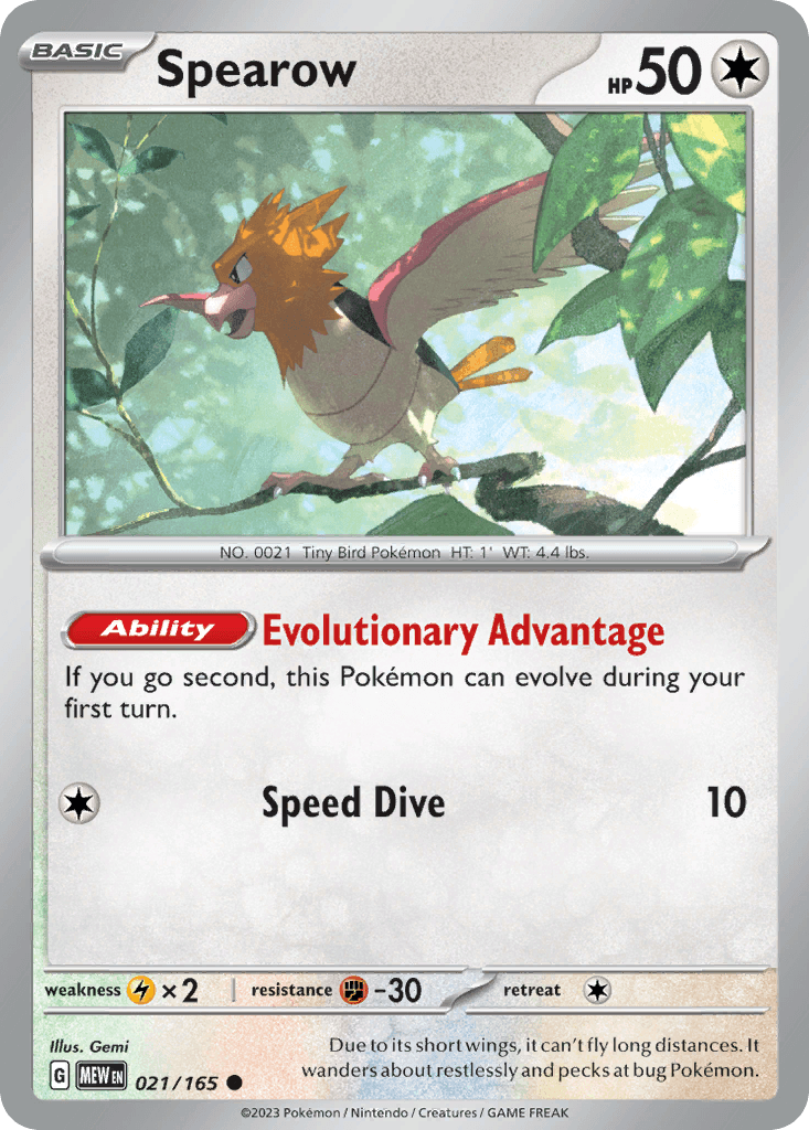Spearow, 21/165, Standard
