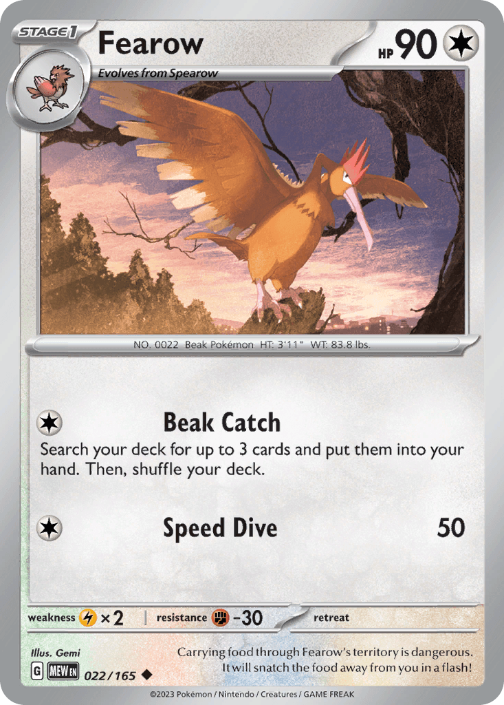 Fearow, 22/165, Standard