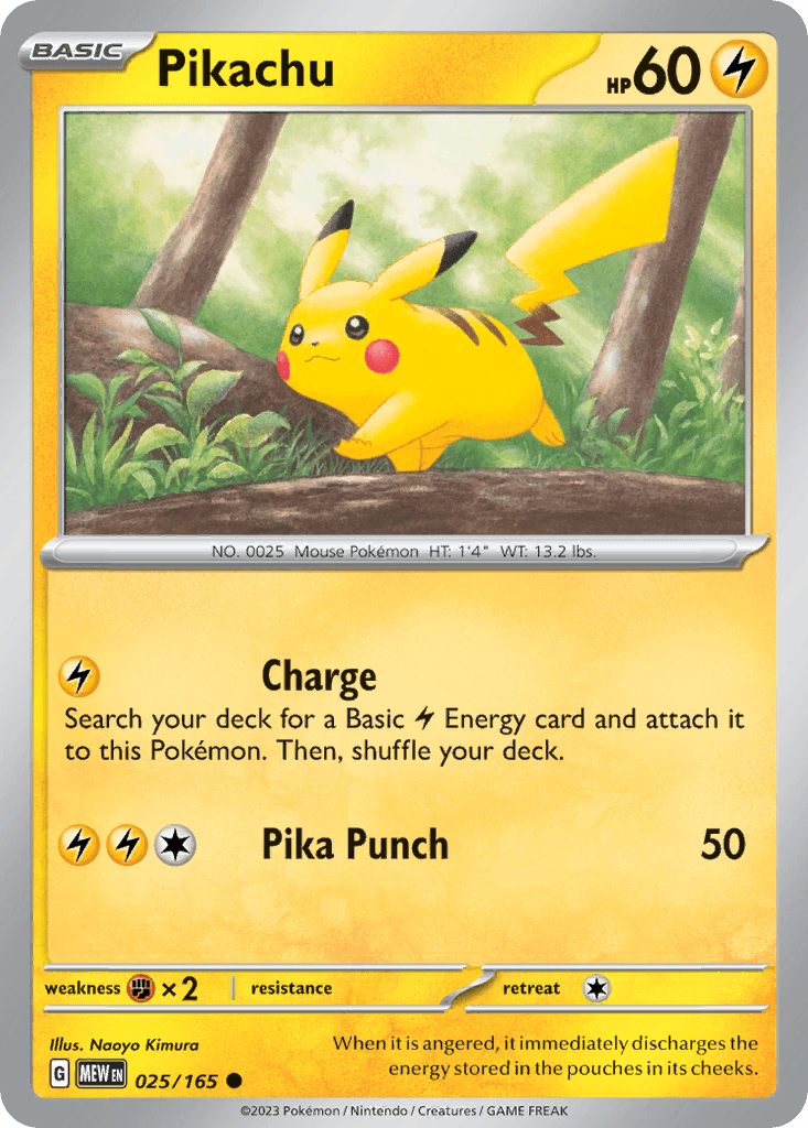 Pikachu, 25/165, Standard