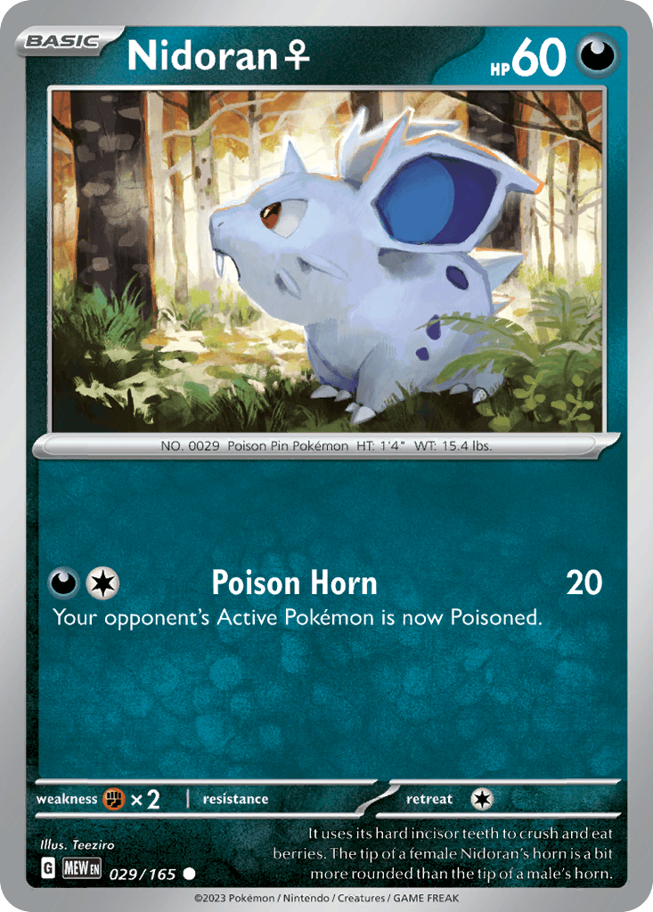Nidoran ♀, 29/165, Standard