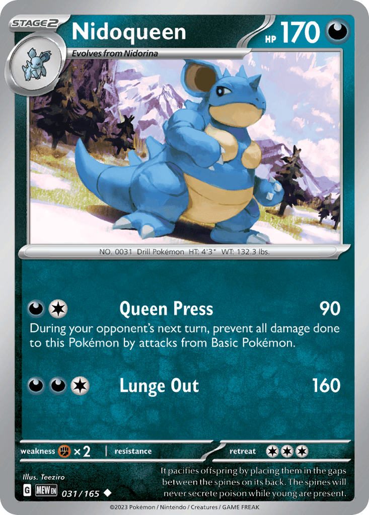 Nidoqueen, 31/165, Standard