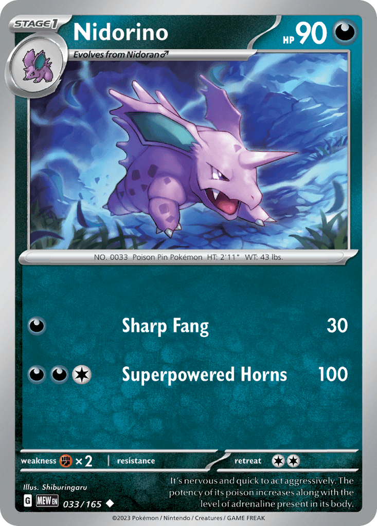 Nidorino, 33/165, Standard