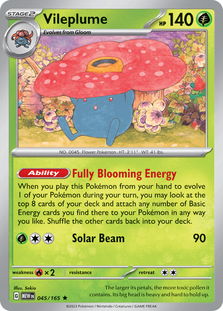 Vileplume, 45/165, Standard