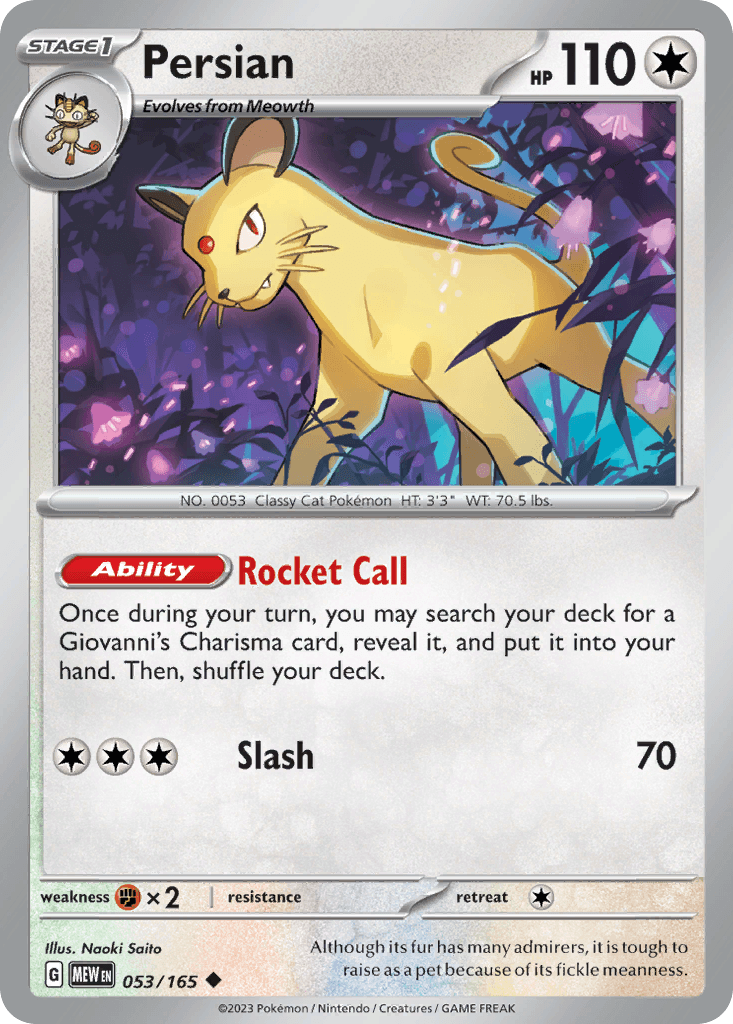 Persian, 53/165, Standard