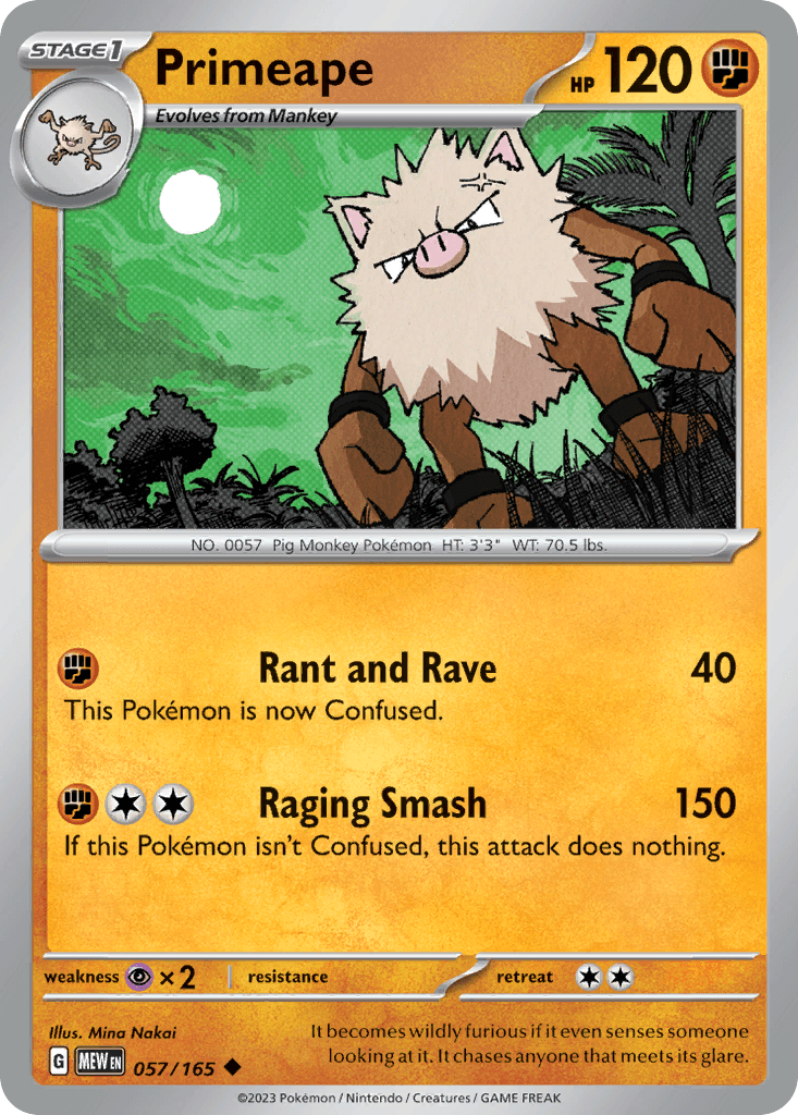 Primeape, 57/165, Standard
