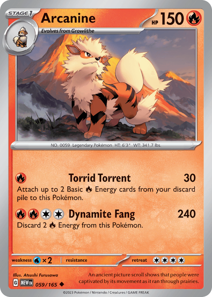 Arcanine, 59/165, Standard