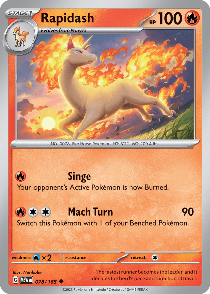 Rapidash, 78/165, Standard