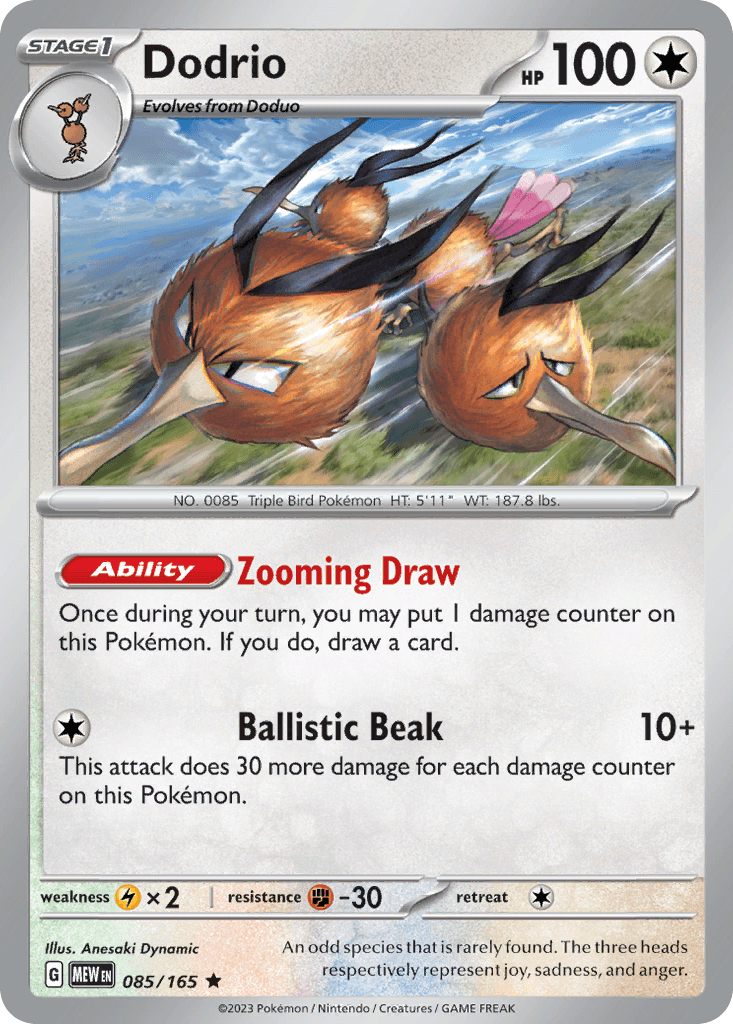 Dodrio, 85/165, Standard