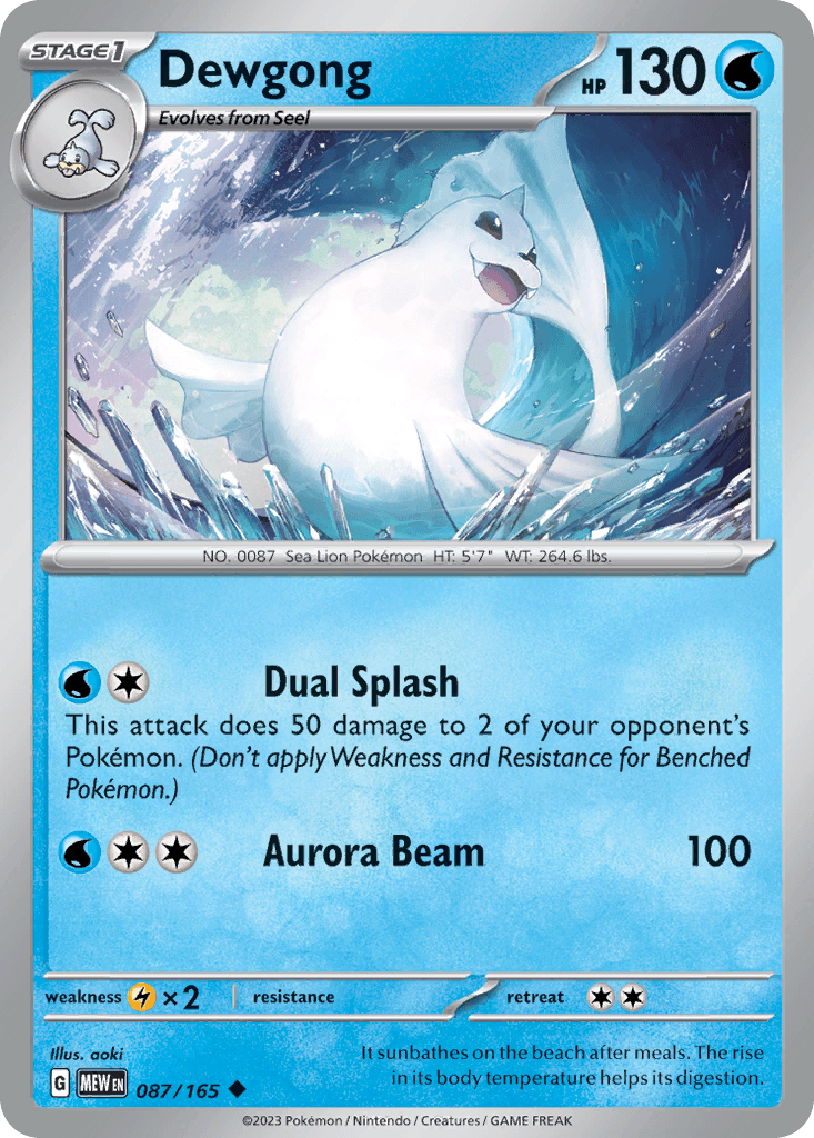 Dewgong, 87/165, Standard