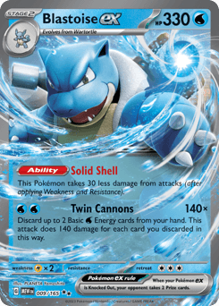 Blastoise ex, 9/165, Standard