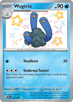 Wugtrio, 122/91, Standard