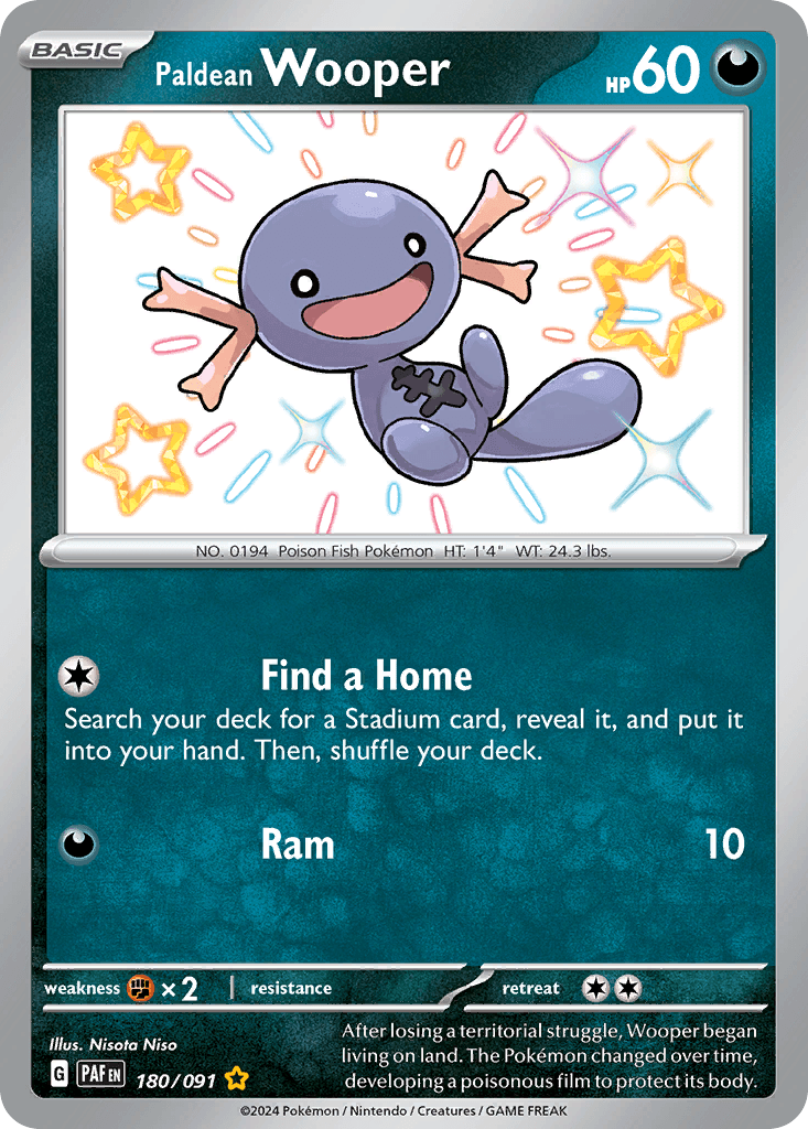 Paldean Wooper, 180/91, Standard