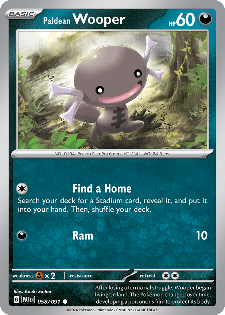 Paldean Wooper, 58/91, Standard