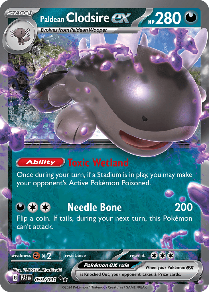 Paldean Clodsire ex, 59/91, Standard