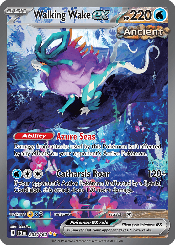 Walking Wake ex, 205/162, Standard
