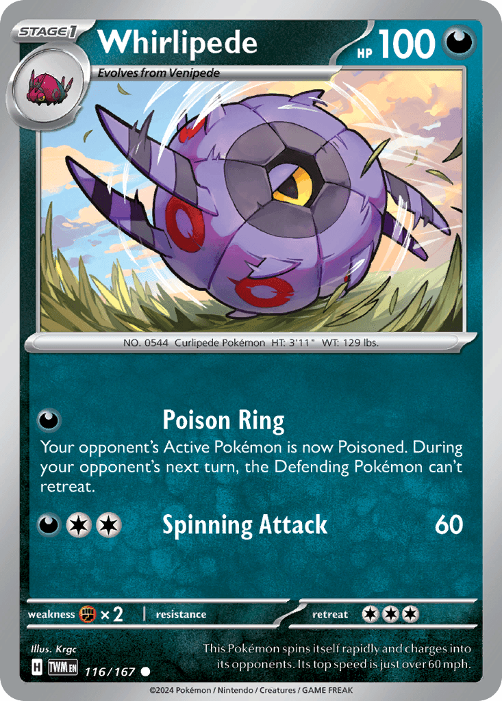 Whirlipede, 116/167, Standard