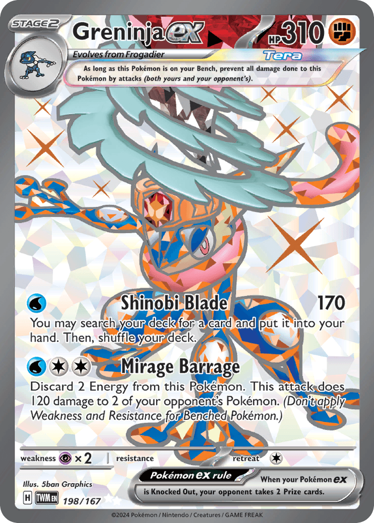 Greninja ex, 198/167, Standard