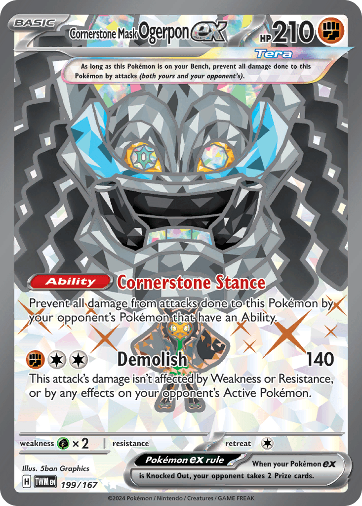 Cornerstone Mask Ogerpon ex, 199/167, Standard
