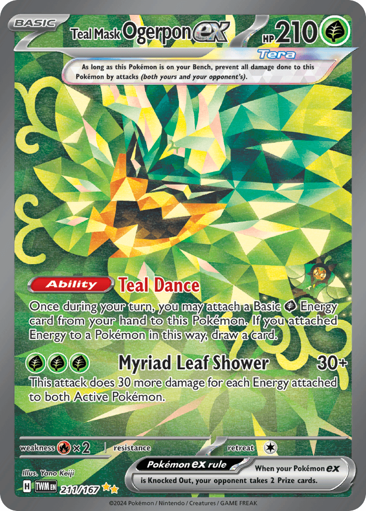 Teal Mask Ogerpon ex, 211/167, Standard