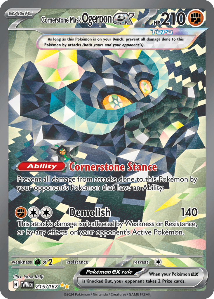 Cornerstone Mask Ogerpon ex, 215/167, Standard