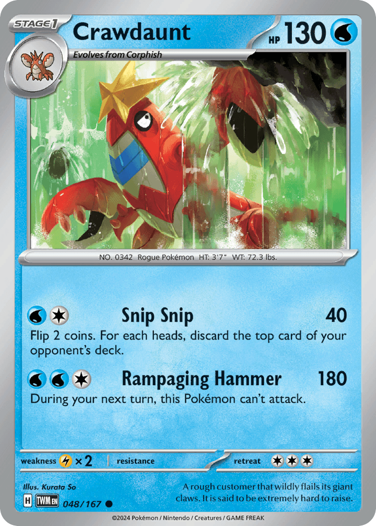 Crawdaunt, 48/167, Standard