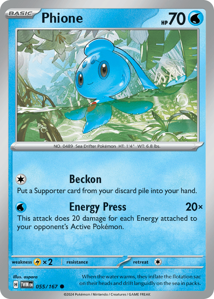 Phione, 55/167, Standard