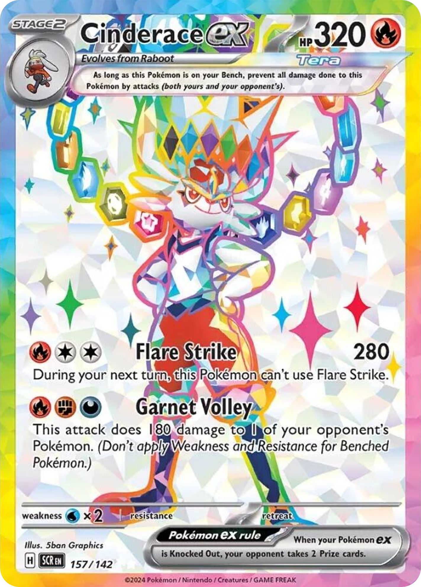 Cinderace ex, 157/142, Standard