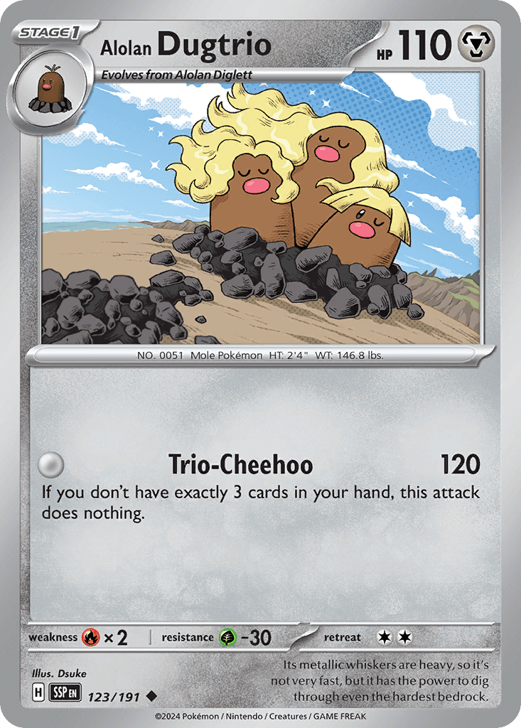 Alolan Dugtrio, 123/191, Standard