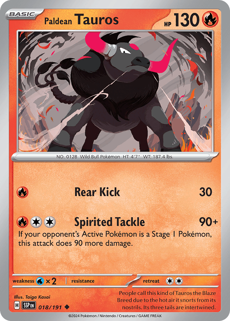 Paldean Tauros, 18/191, Standard