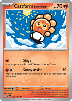 Castform Sunny Form, 20/191, Standard