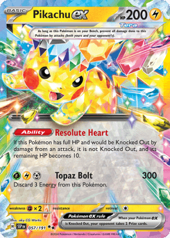 Pikachu ex, 57/191, Standard