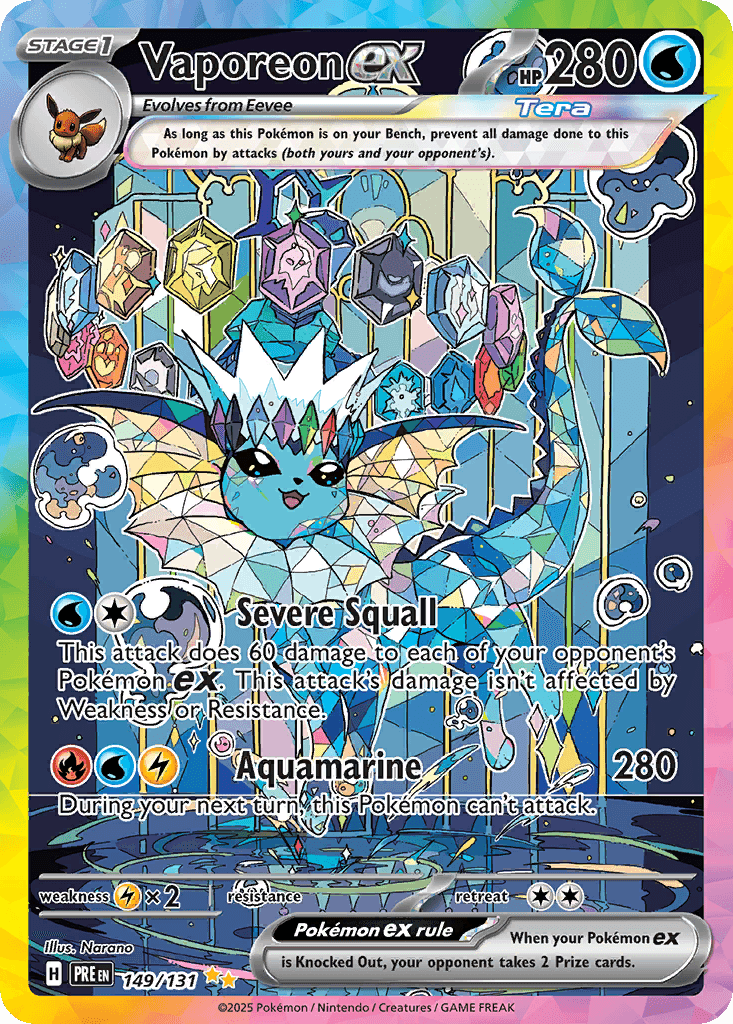 Vaporeon ex, 149/131, Standard