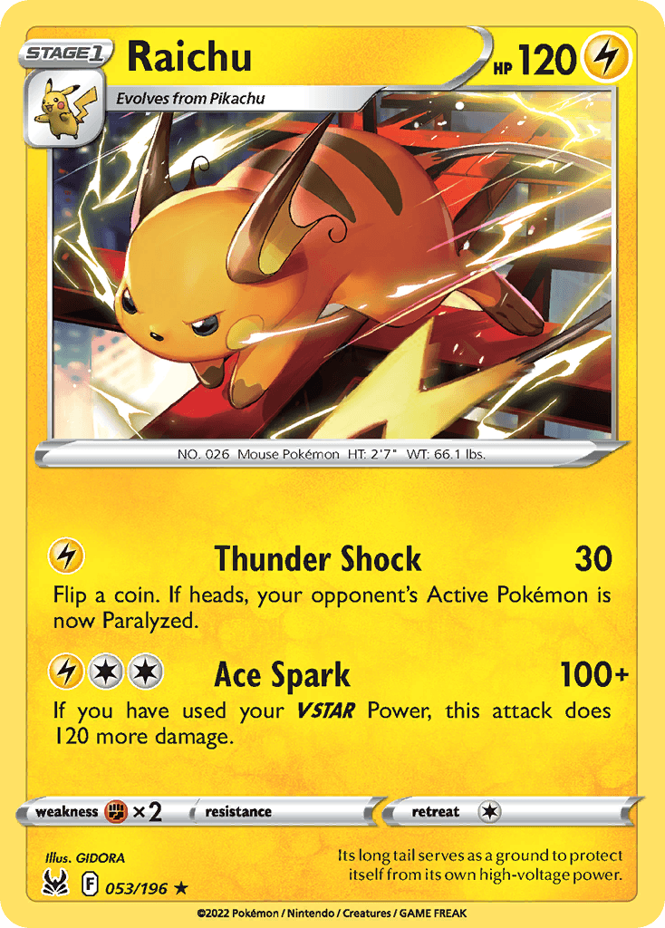 Raichu, 53/196, Standard