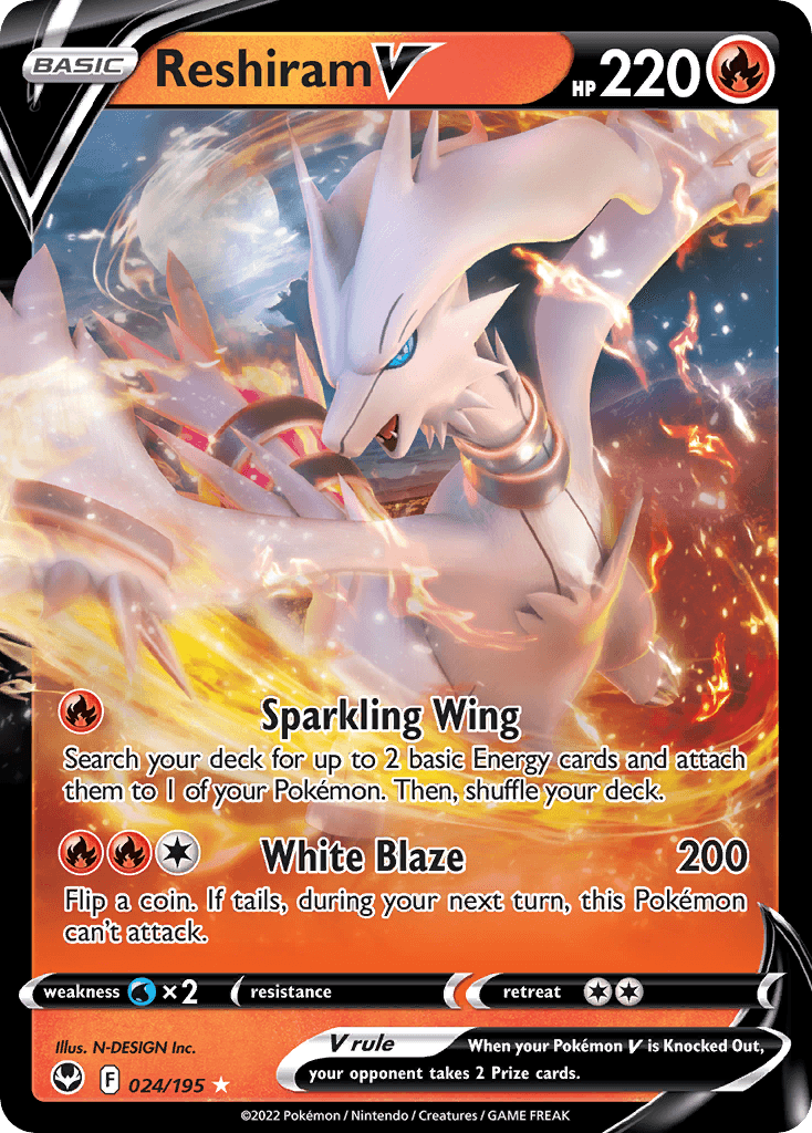 Reshiram V, 24/195, Standard