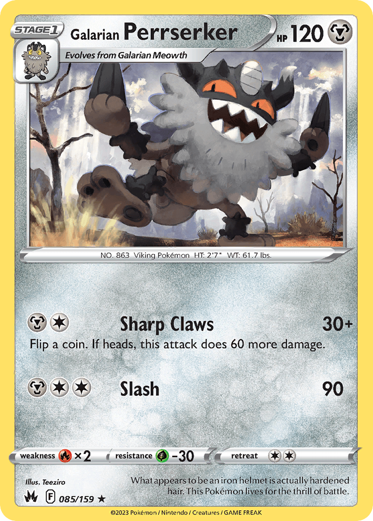 Galarian Perrserker, 85/159, Standard