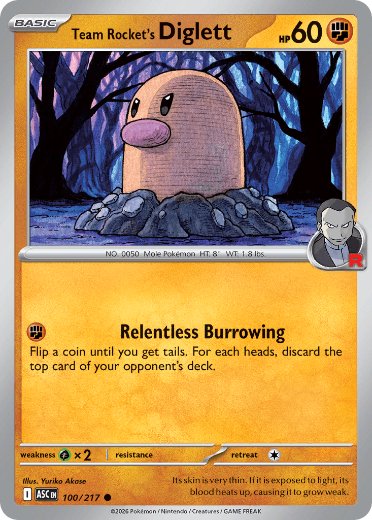 Team Rocket's Diglett, 100/217, Standard