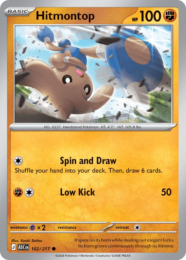 Hitmontop, 102/217, Standard