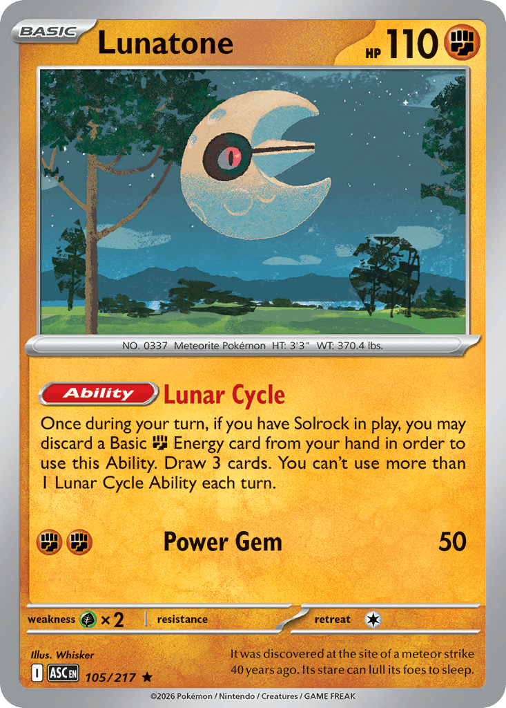 Lunatone, 105/217, Standard