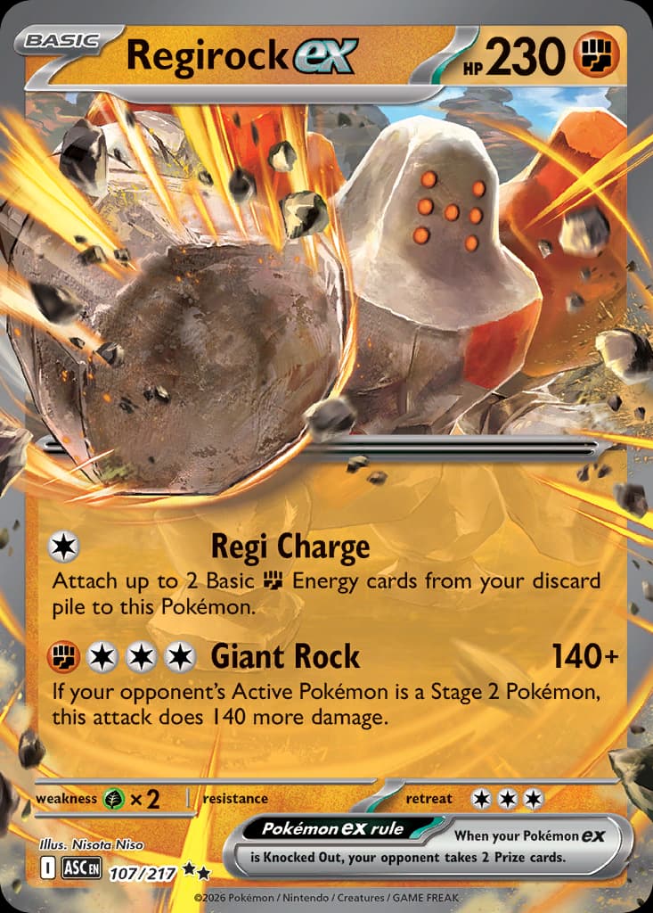 Regirock ex, 107/217, Standard