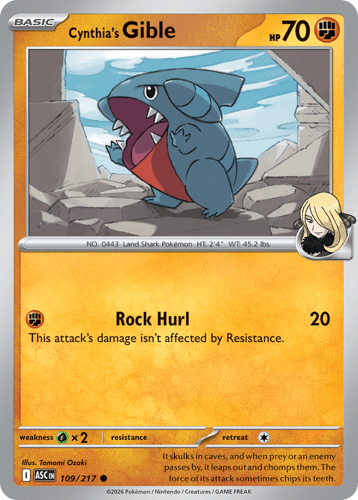 Cynthia's Gible, 109/217, Standard