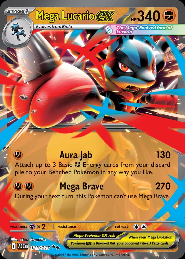 Mega Lucario ex, 113/217, Standard