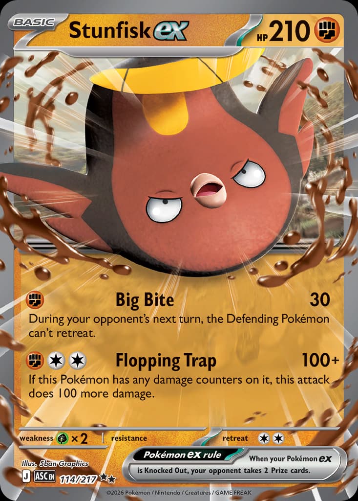 Stunfisk ex, 114/217, Standard