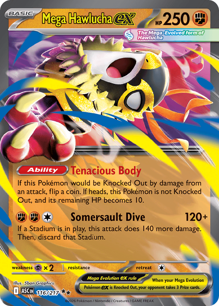 Mega Hawlucha ex, 116/217, Standard