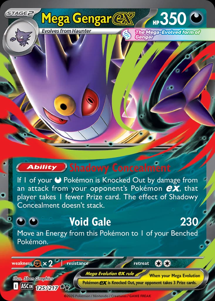 Mega Gengar ex, 125/217, Standard